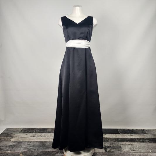 Handmade Black Long Event Bridesmaid Gown Size S