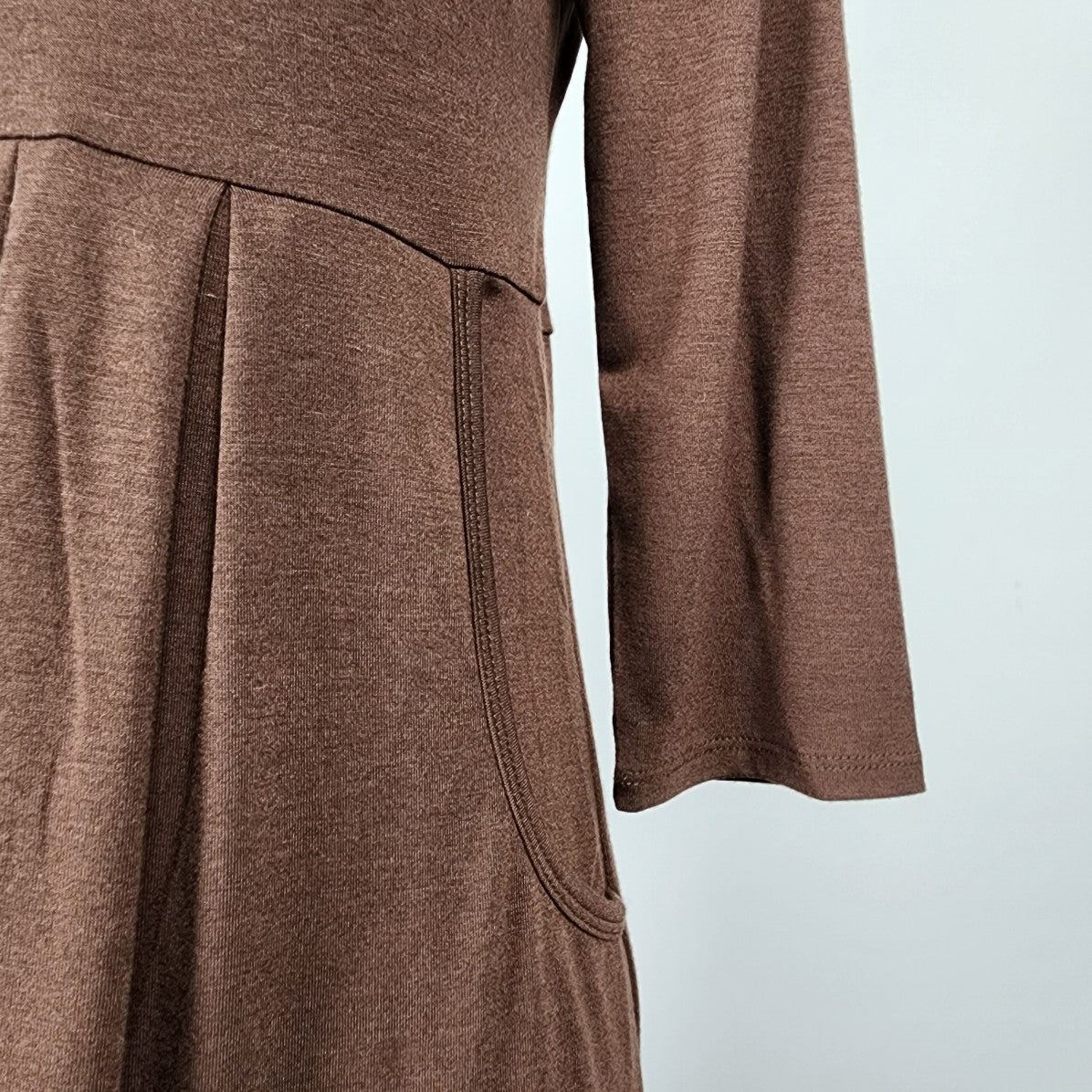 Zenana Premium Brown Long Sleeve Dress Size M/L