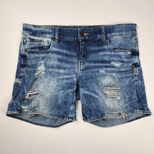 Buckle Black Distressed Jean Shorts Size 29