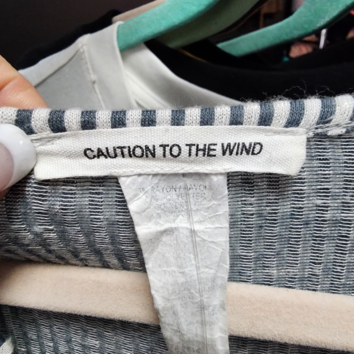 Caution To The Wind Striped Midi Dress Size M