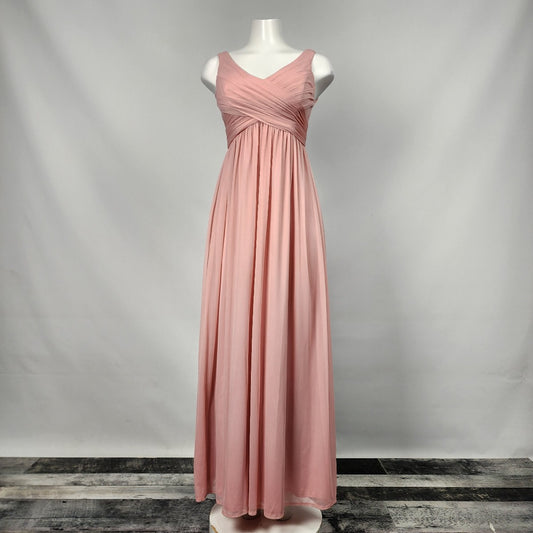 Celebrate Pink Chiffon Long Bridesmaids Event Dress Size S