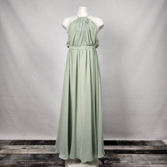 Sorella Vita Pastel Green Long Bridesmaids Gown Size S