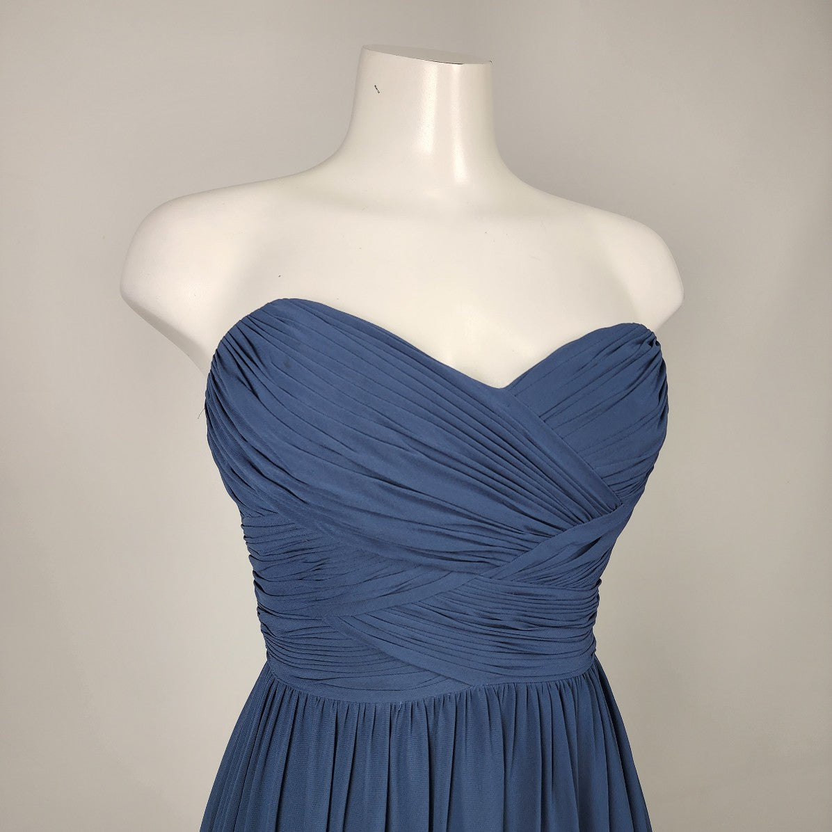 Revelry Blue Strapless Bridesmaid Event Gown Size S