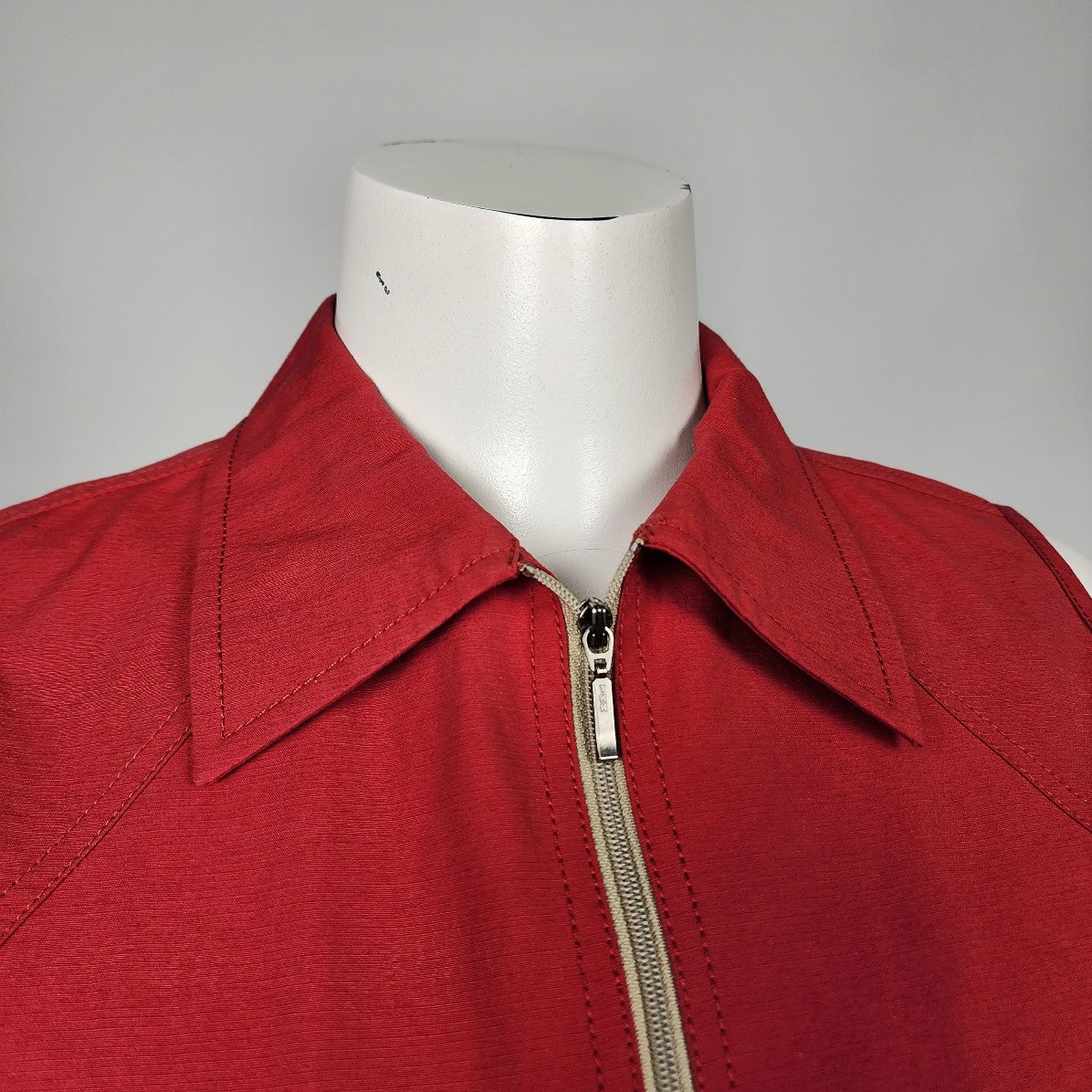 Eric Alexandre Red Cotton Blend Zip Up Vest Size S/M