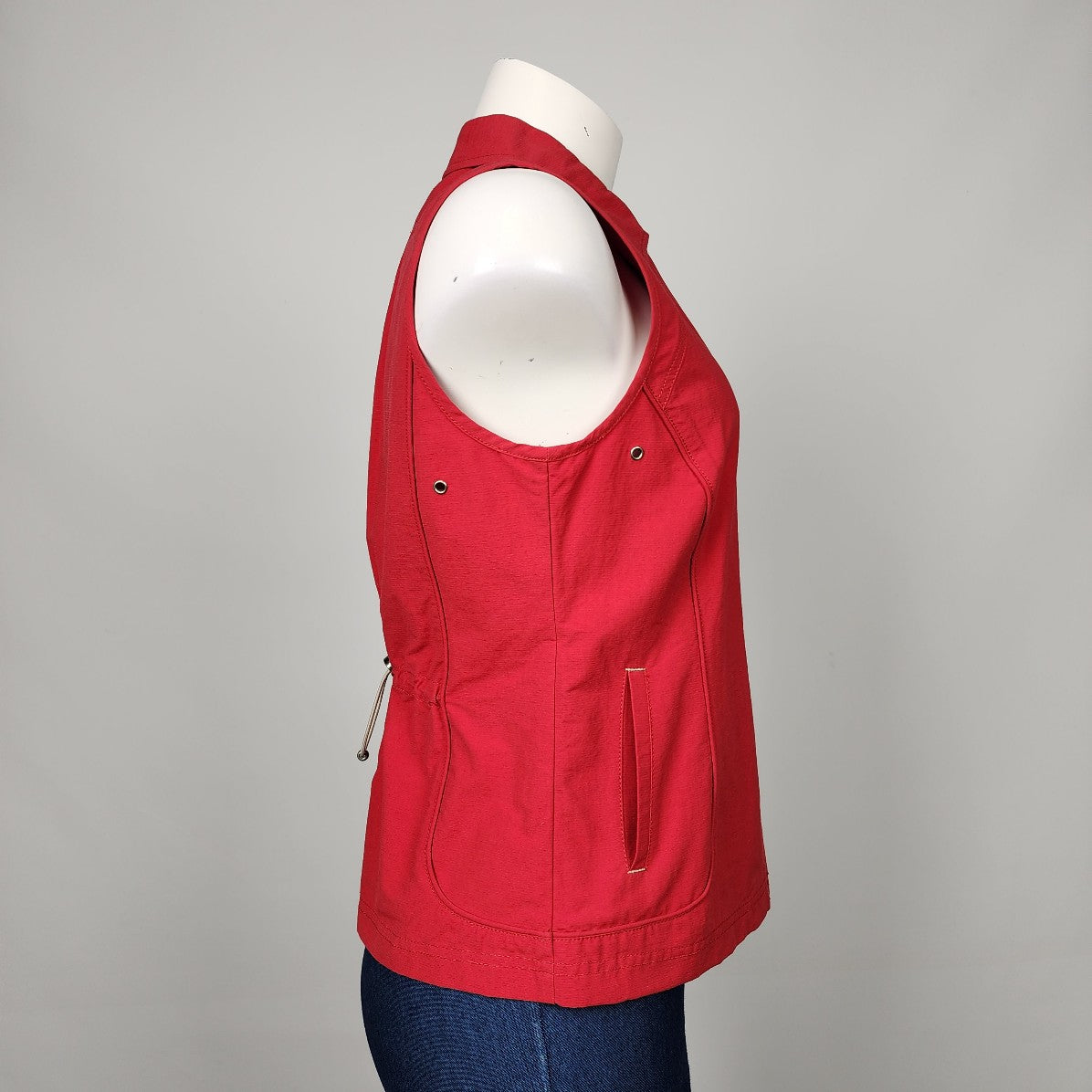 Eric Alexandre Red Cotton Blend Zip Up Vest Size S/M