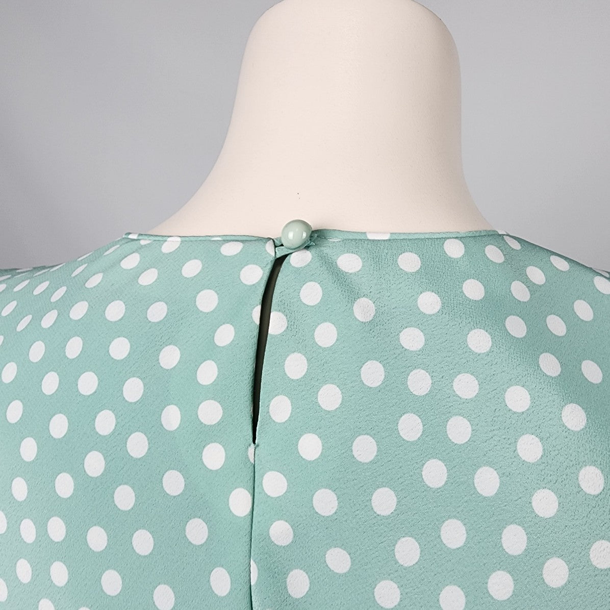 Hampton Dress Co. Mint Green Polka Dress Size 14