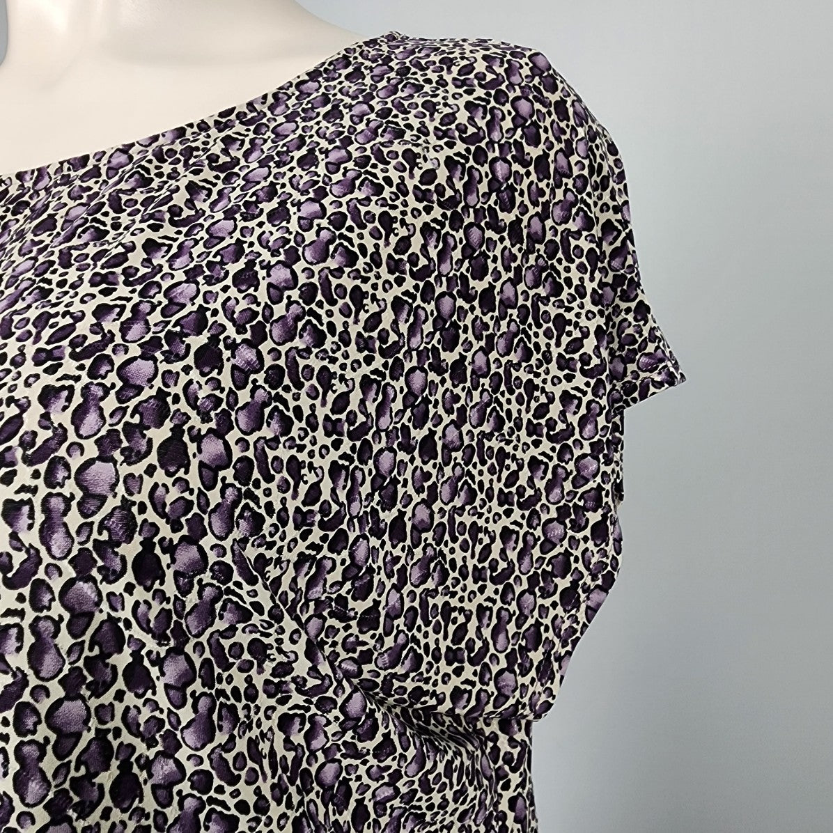Laura Purple Printed Top Size 3X