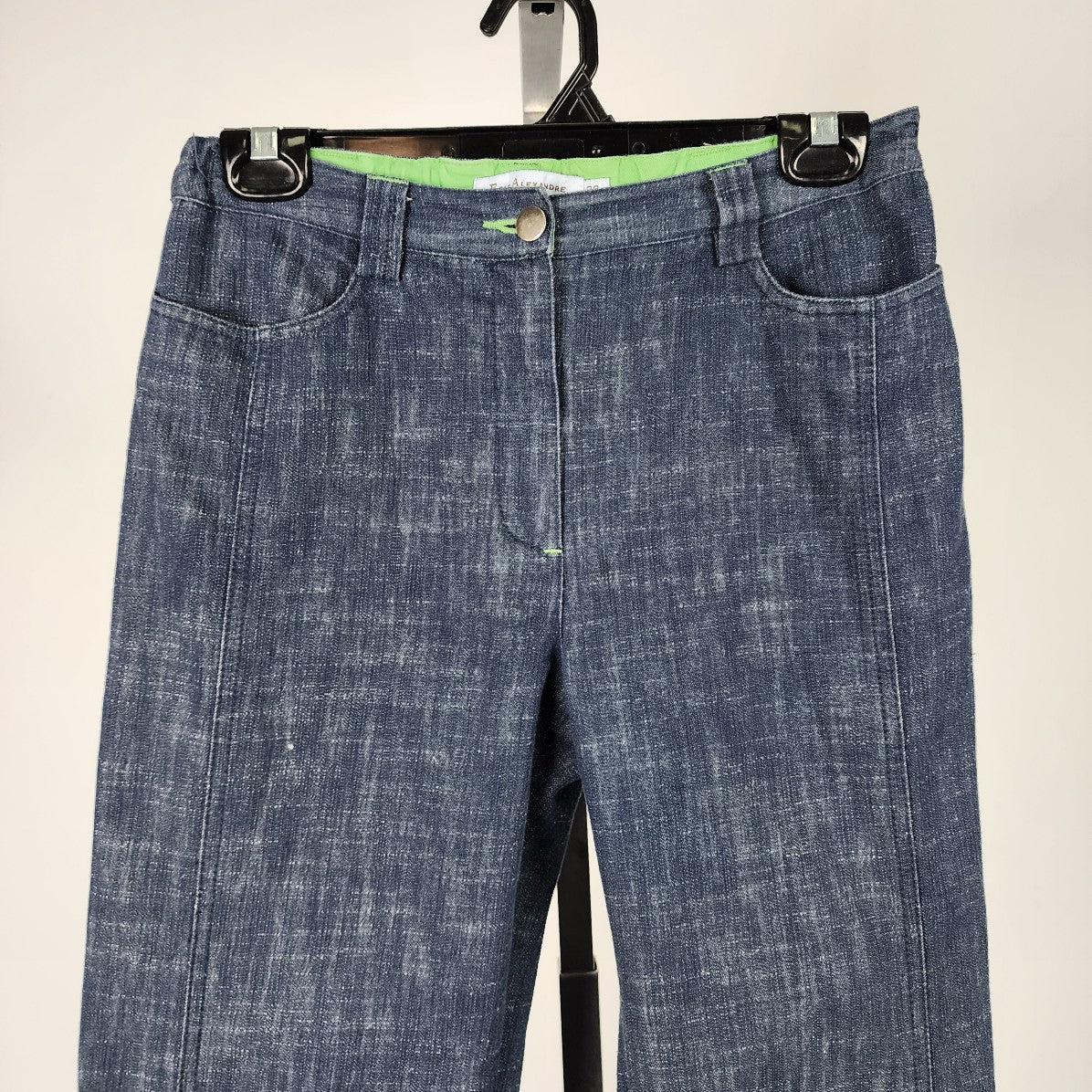 Eric Alexandre Blue Cotton Capri Pants Size 8