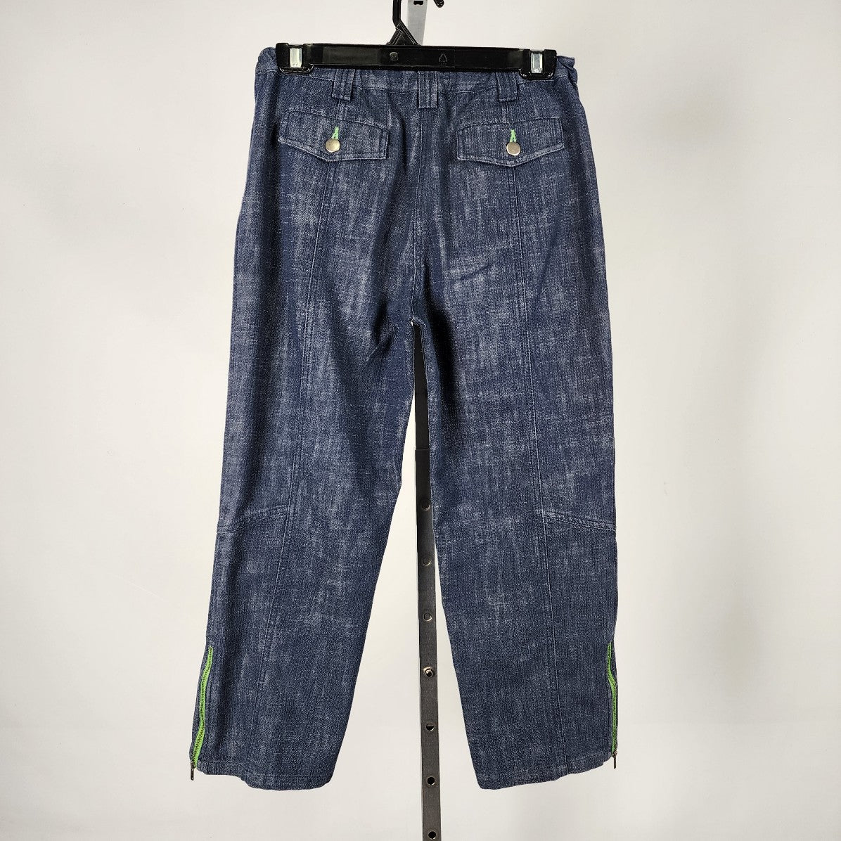 Eric Alexandre Blue Cotton Capri Pants Size 8