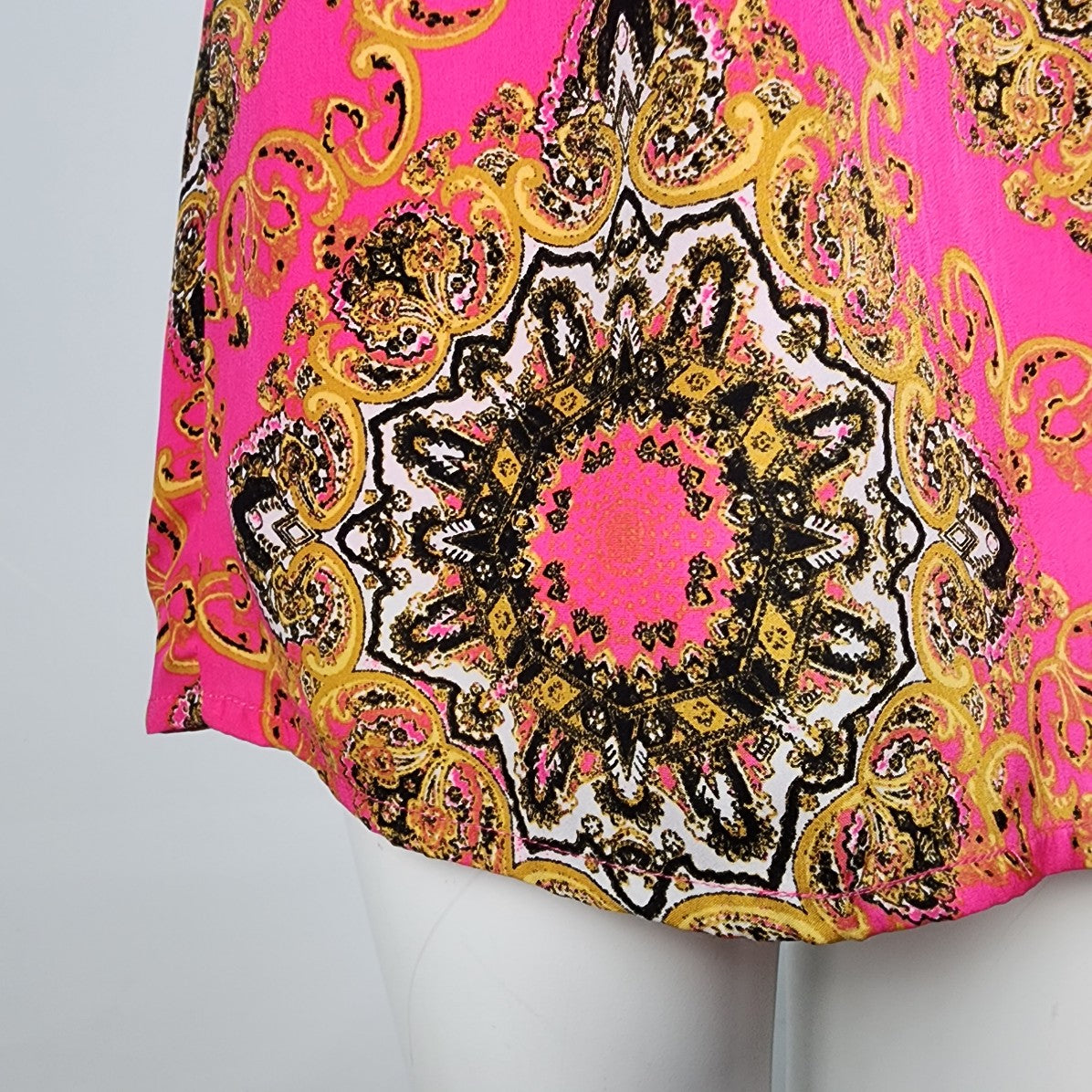 Jack Pink Kaleidoscope Print Sleeveless Fit & Flare Dress Size 4