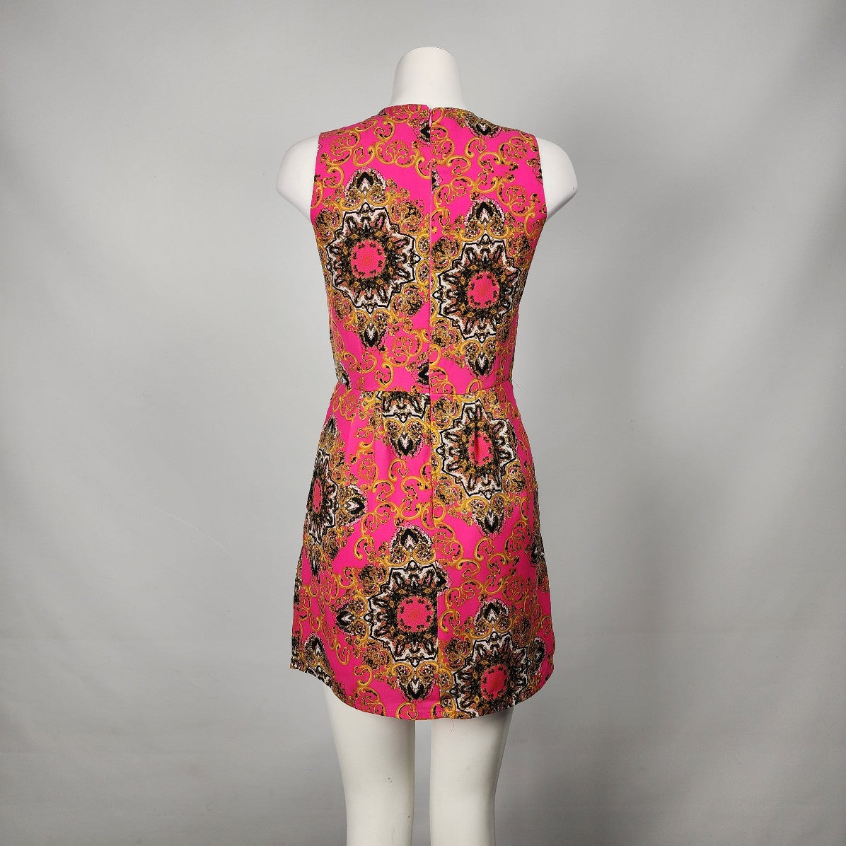 Jack Pink Kaleidoscope Print Sleeveless Fit & Flare Dress Size 4
