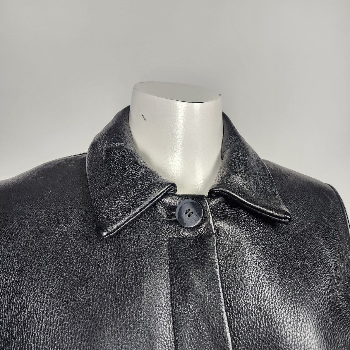 Danier Black Leather Jacket Size XS/S
