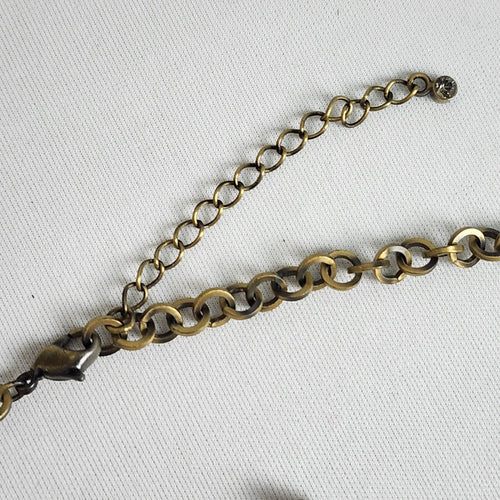Butler Gold & Black Teardrop Stone Necklace & Hook Earrings Set