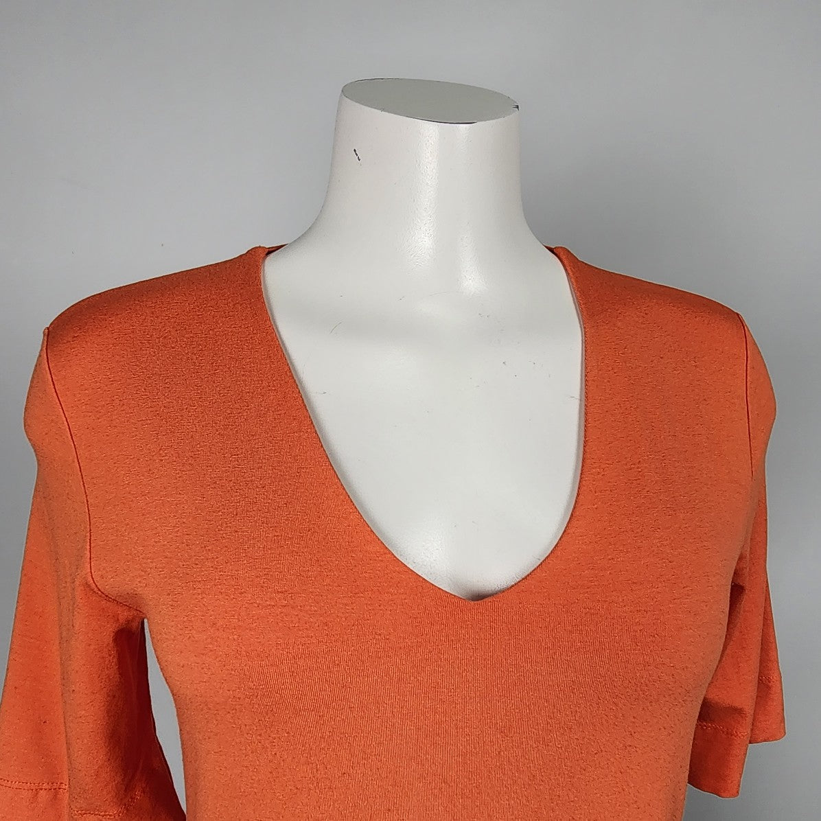 Olsen Europe Orange Short Sleeve Top Size XS