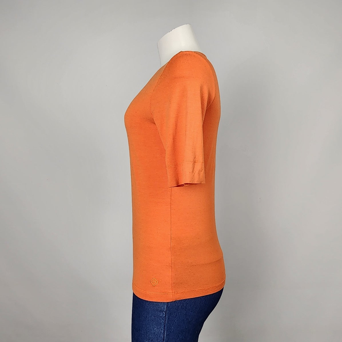 Olsen Europe Orange Short Sleeve Top Size XS