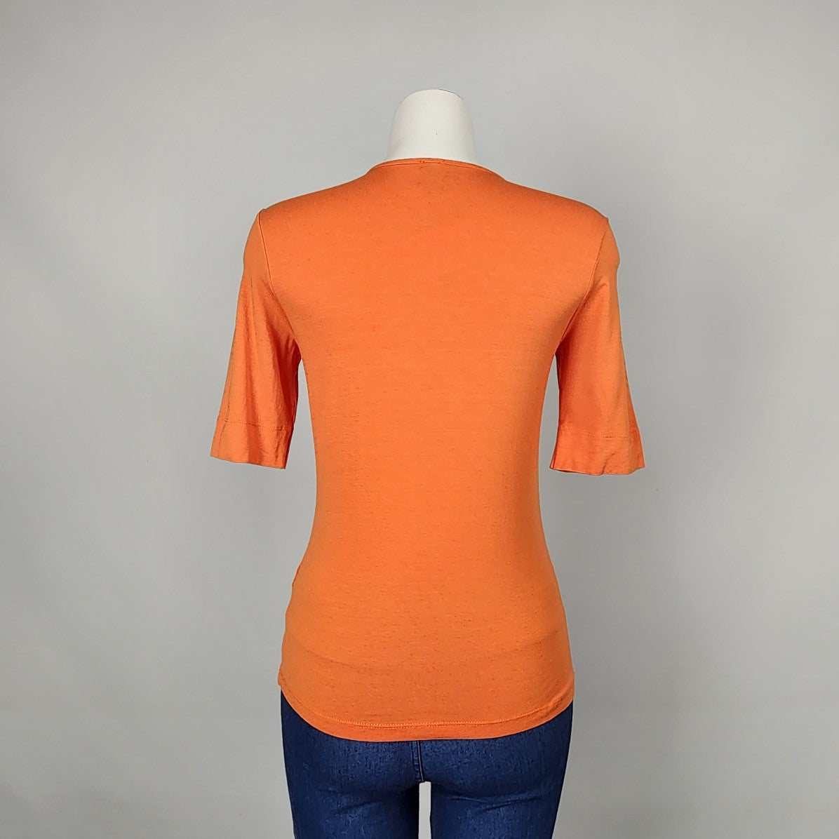 Olsen Europe Orange Short Sleeve Top Size XS