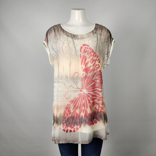 Jane & John White Butterfly Top Size M/L