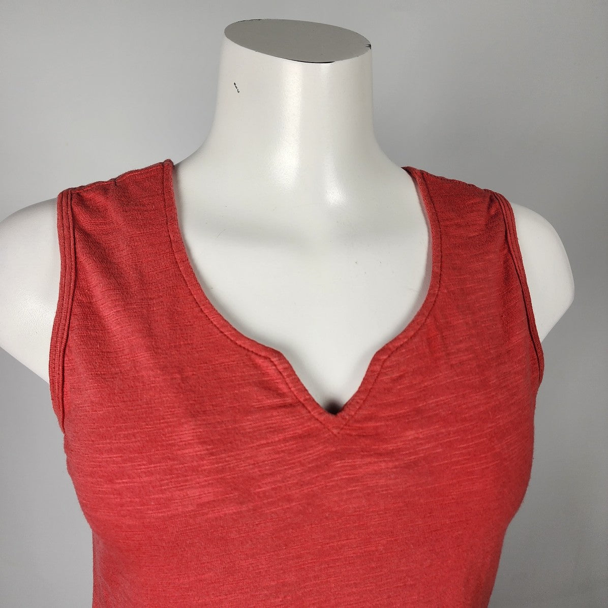 Neon Buddha Red Cotton Sleeveless Tunic Top S/M