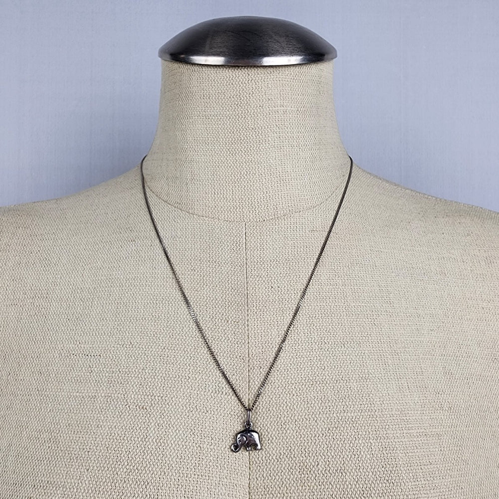 925 Sterling Silver Elephant Necklace