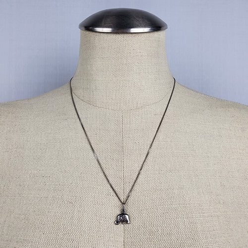 925 Sterling Silver Elephant Necklace