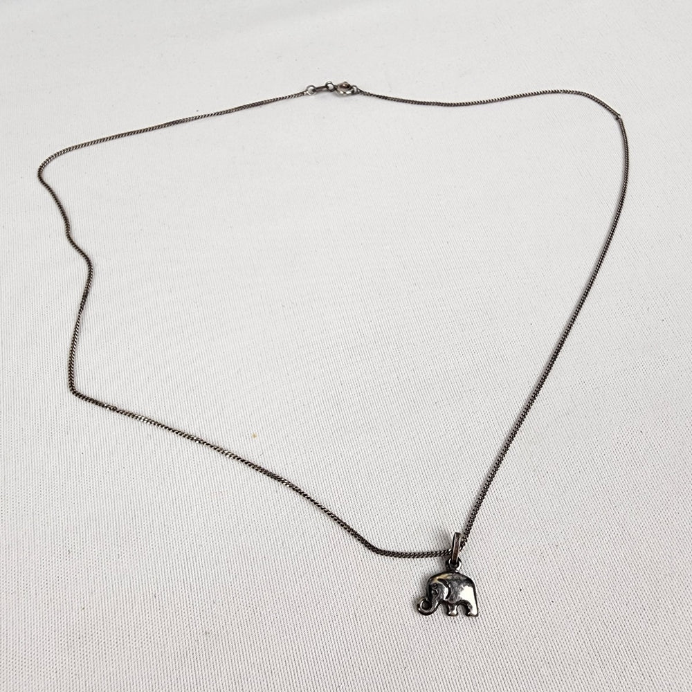 925 Sterling Silver Elephant Necklace