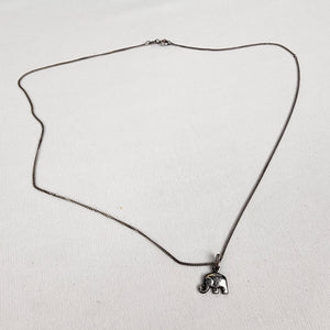 925 Sterling Silver Elephant Necklace