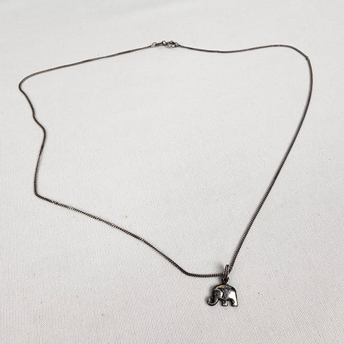 925 Sterling Silver Elephant Necklace
