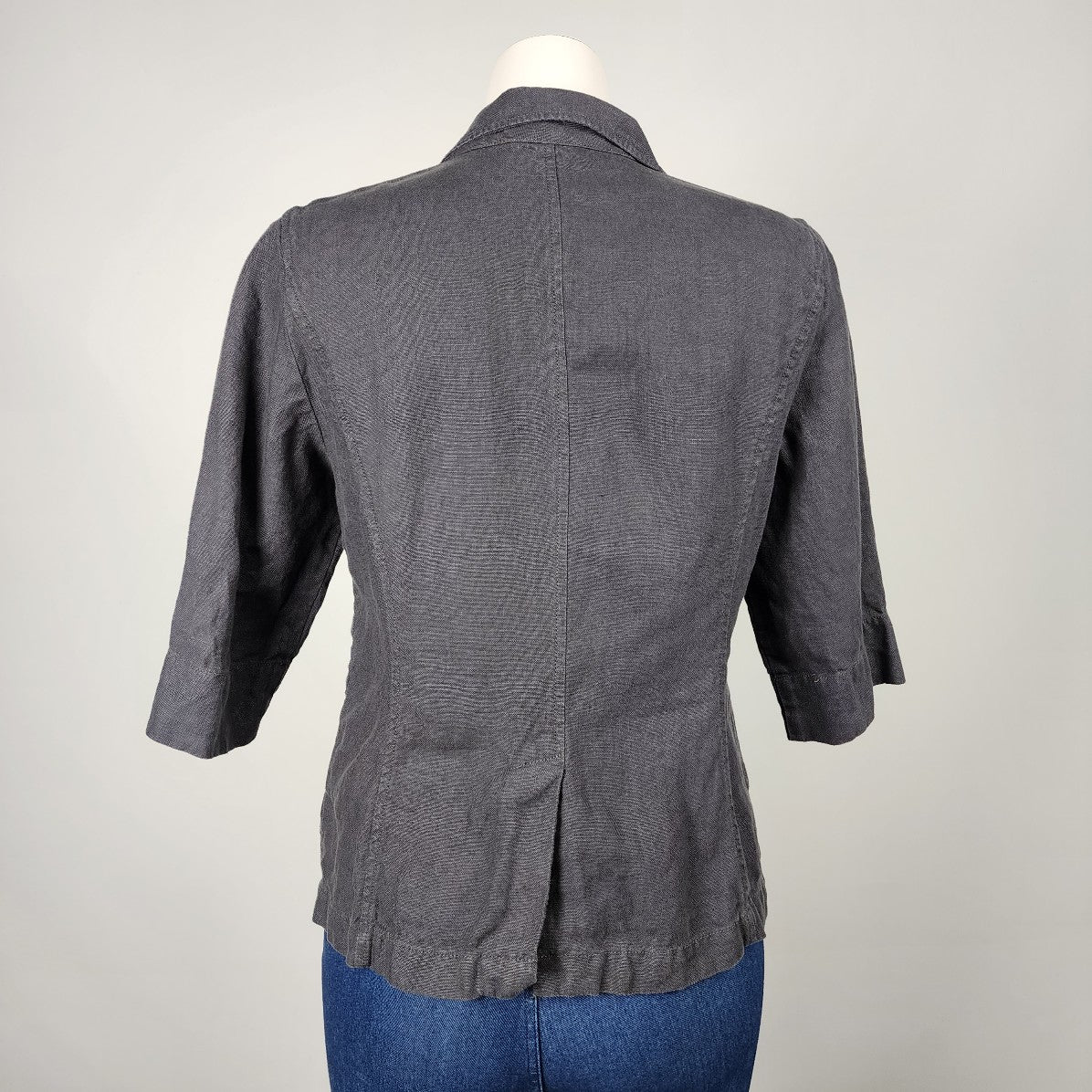 Eileen Fisher Grey Linen Blazer Size M