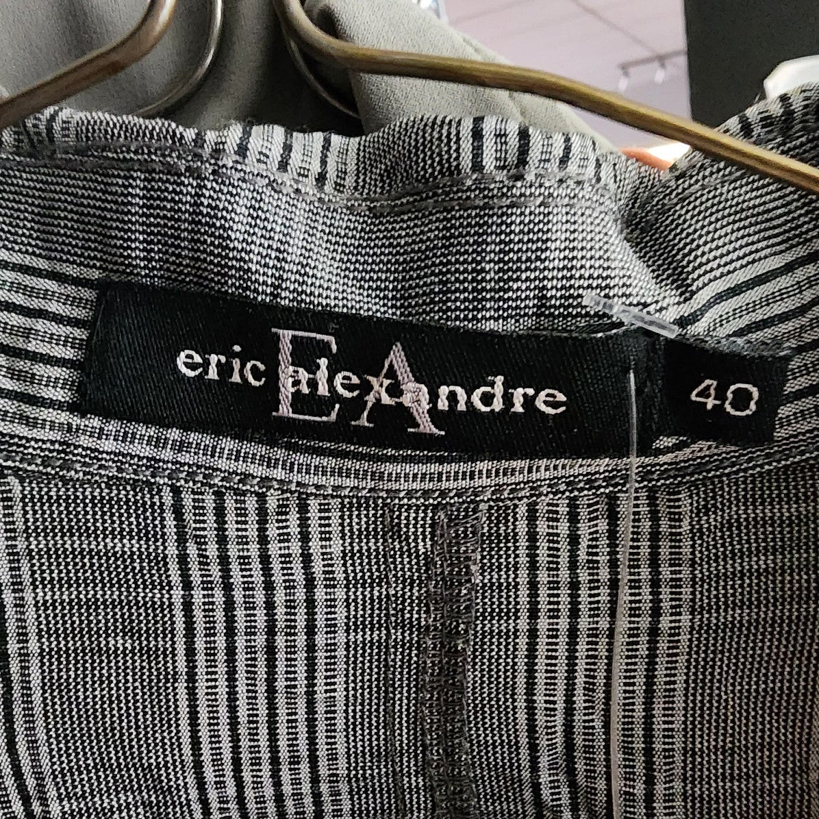 Eric Alexandre Grey Plaid Button Down Jacket Size 10