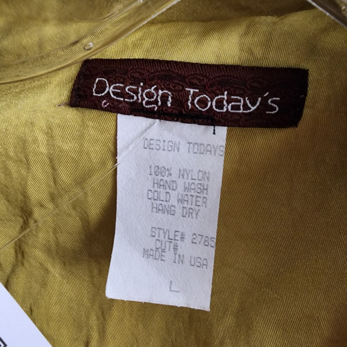 Design Today's Yellow & Black Short Sleeve Zip Up Jacket Size L