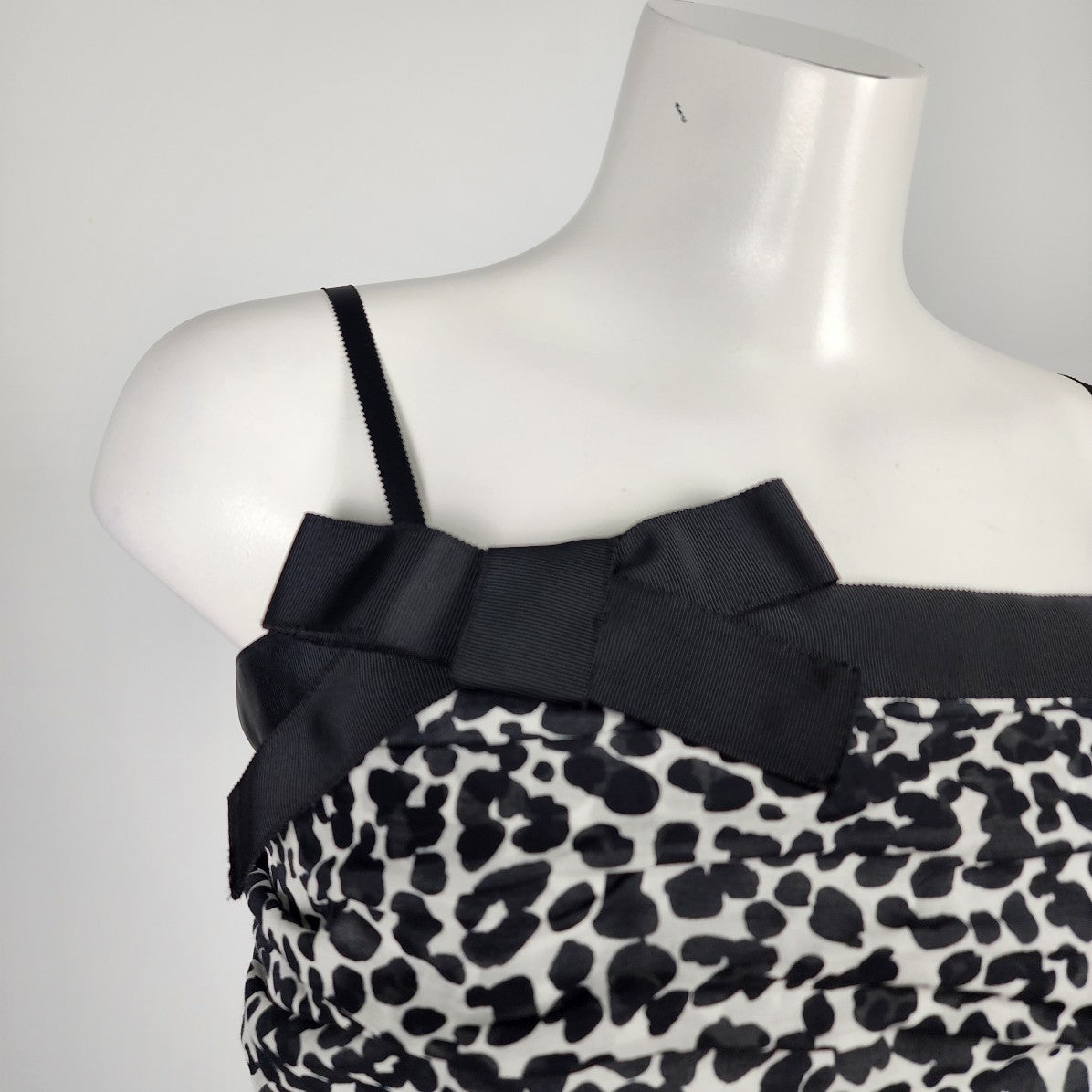 Boutique Moschino Black Cotton Animal Print Dress Size 10