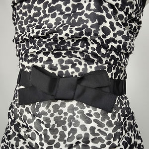 Boutique Moschino Black Cotton Animal Print Dress Size 10