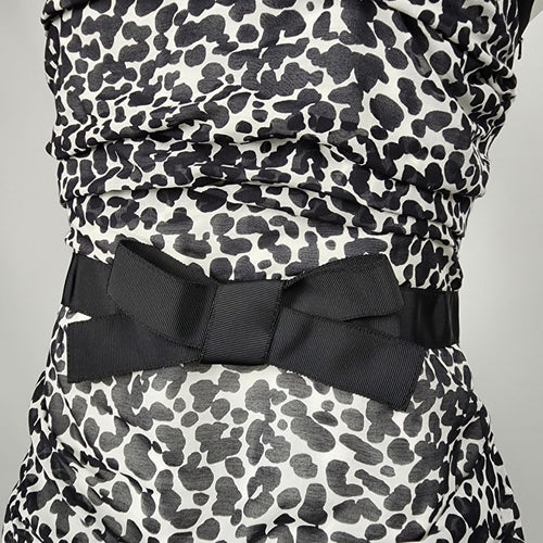 Boutique Moschino Black Cotton Animal Print Dress Size 10