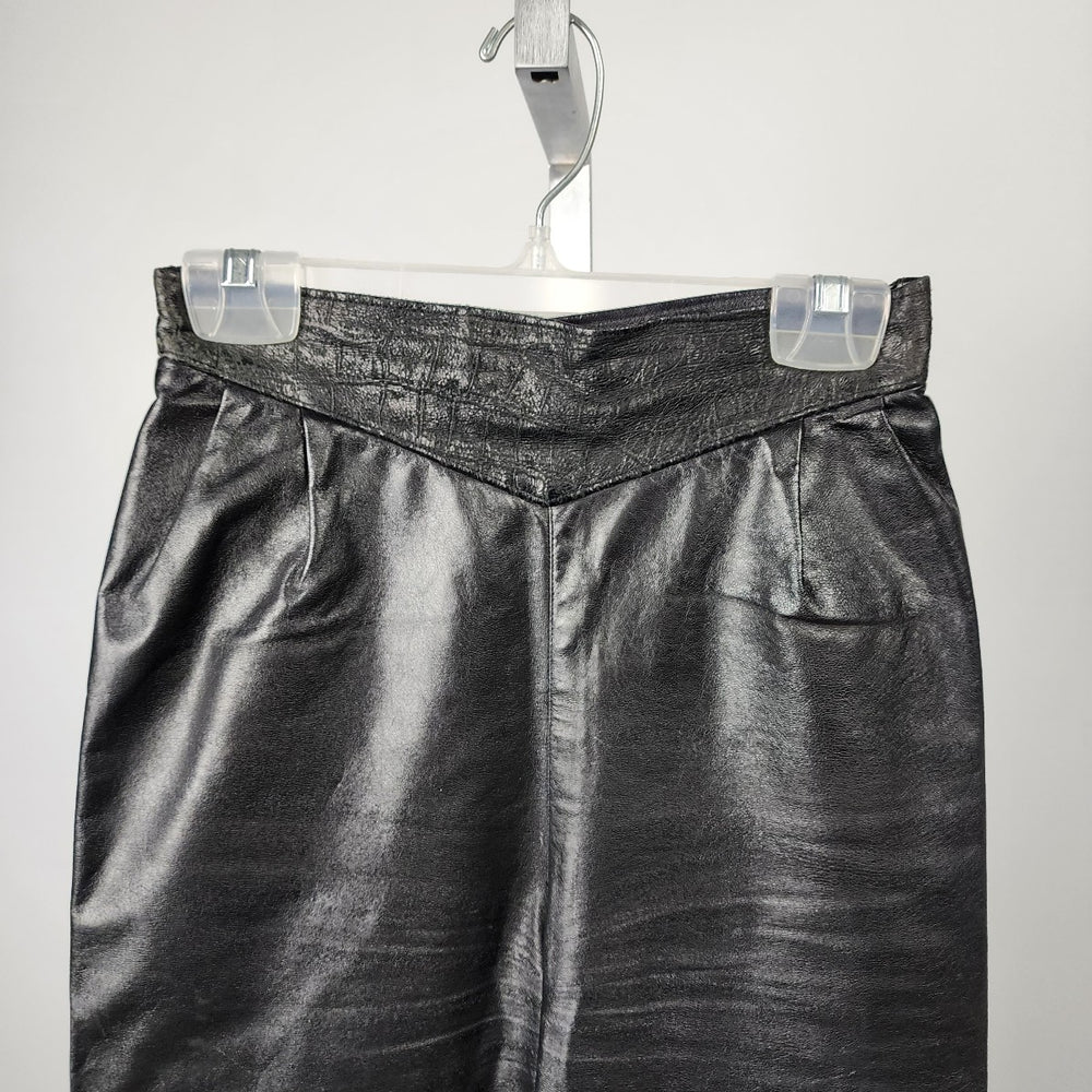 Vintage Black Leather Pants Size XS