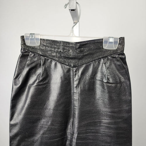 Vintage Black Leather Pants Size XS
