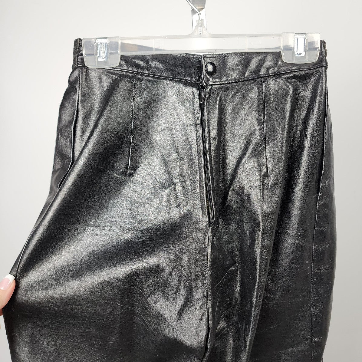 Vintage Black Leather Pants Size XS