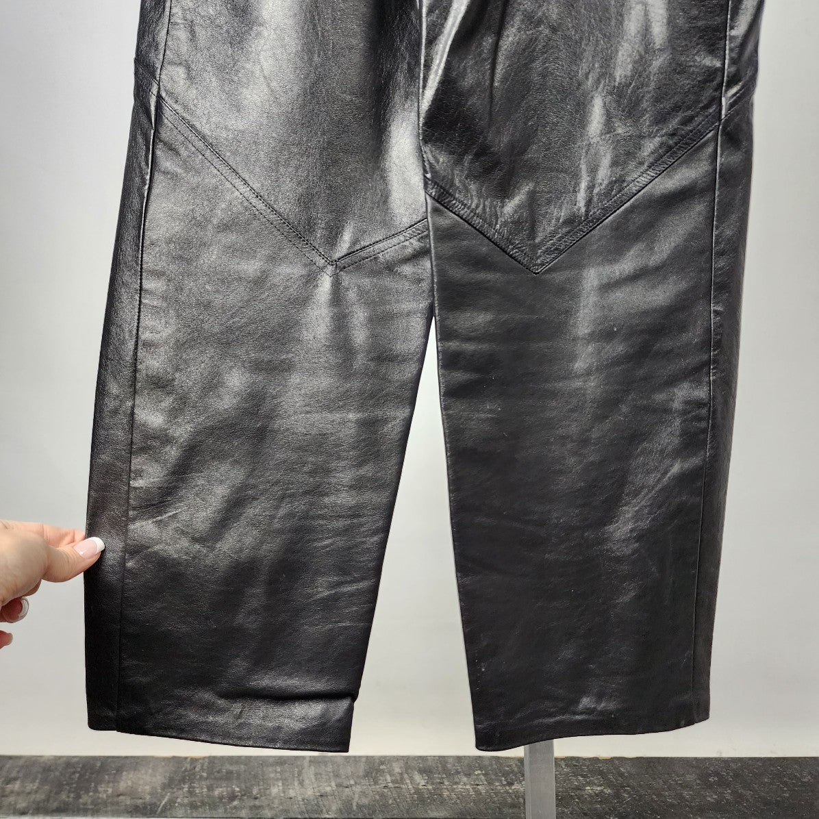 Vintage Black Leather Pants Size XS