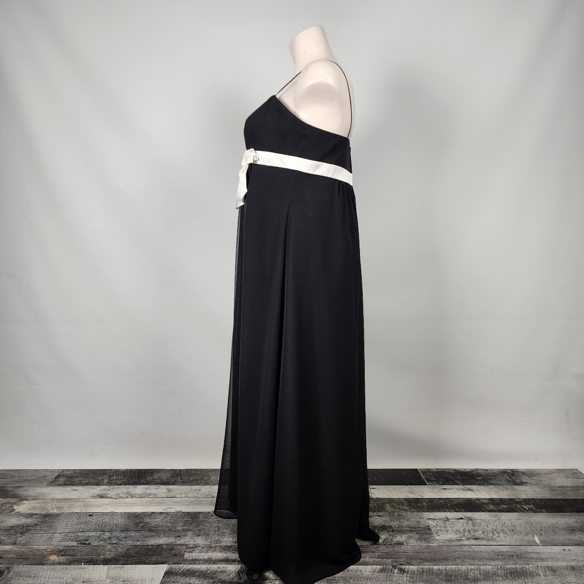 Alfred Angelo Black & White Ribbon Bridesmaid Event Dress Size 20