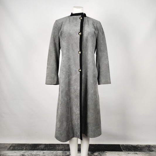 Vintage Olympic Grey & Black Pea Coat Size S/M