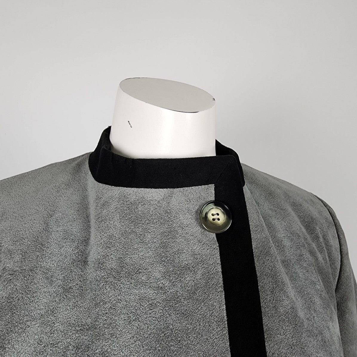 Vintage Olympic Grey & Black Pea Coat Size S/M
