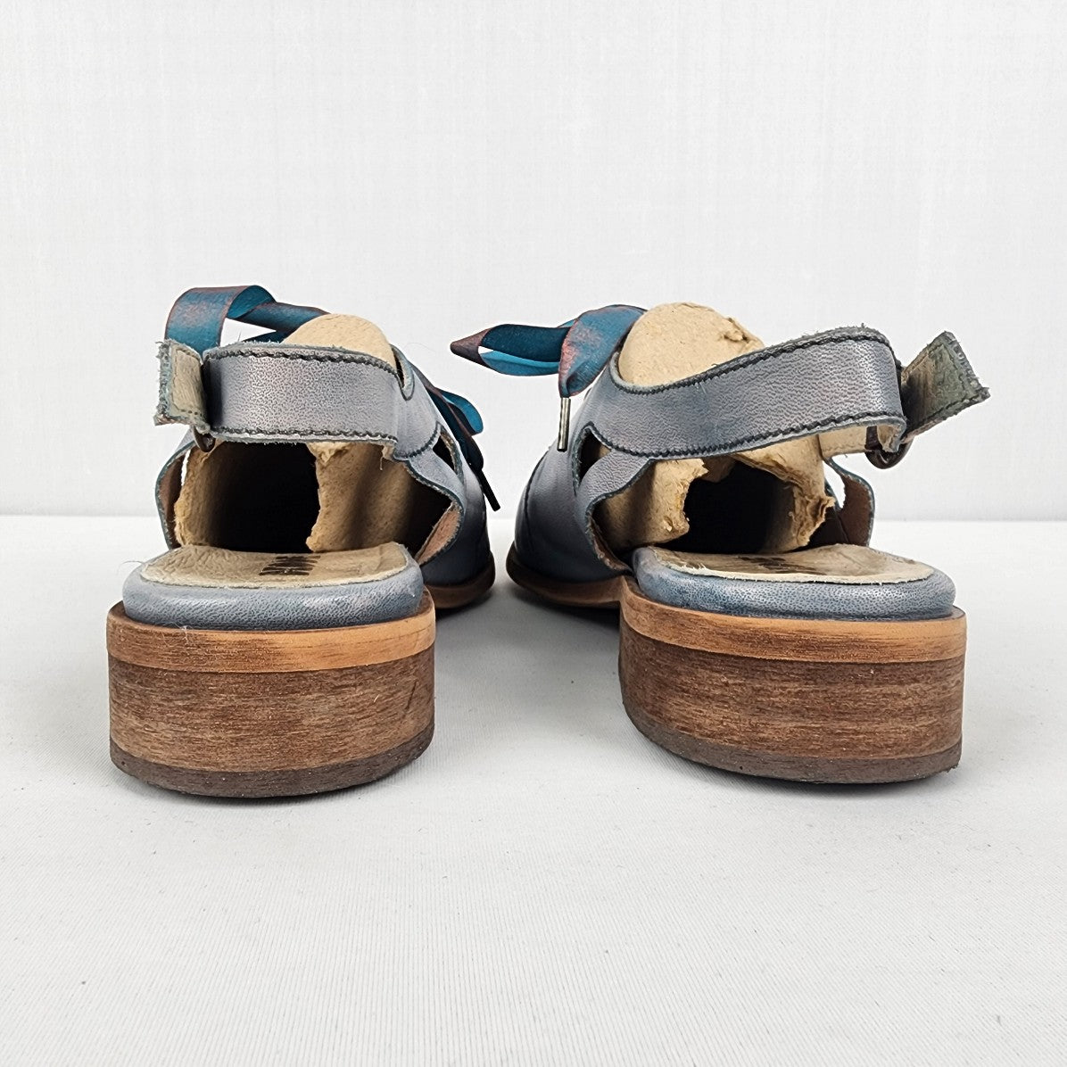 Dkode Blue Leather Sling Back Mule Shoes Size 8.5