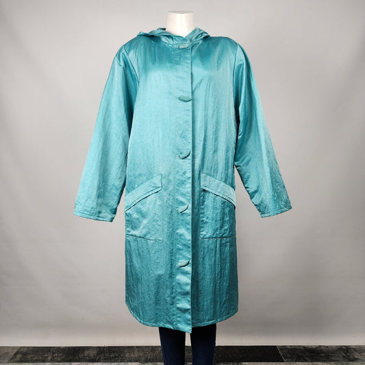 Vintage Lundstorm Laparka Aqua Blue Rain Jacket Coat Size M/L
