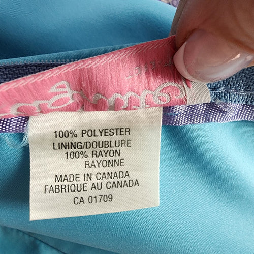 Vintage Highlite Blue Ruffle Grad Event Dress Size S