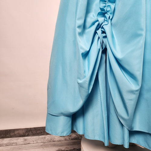 Vintage Highlite Blue Ruffle Grad Event Dress Size S
