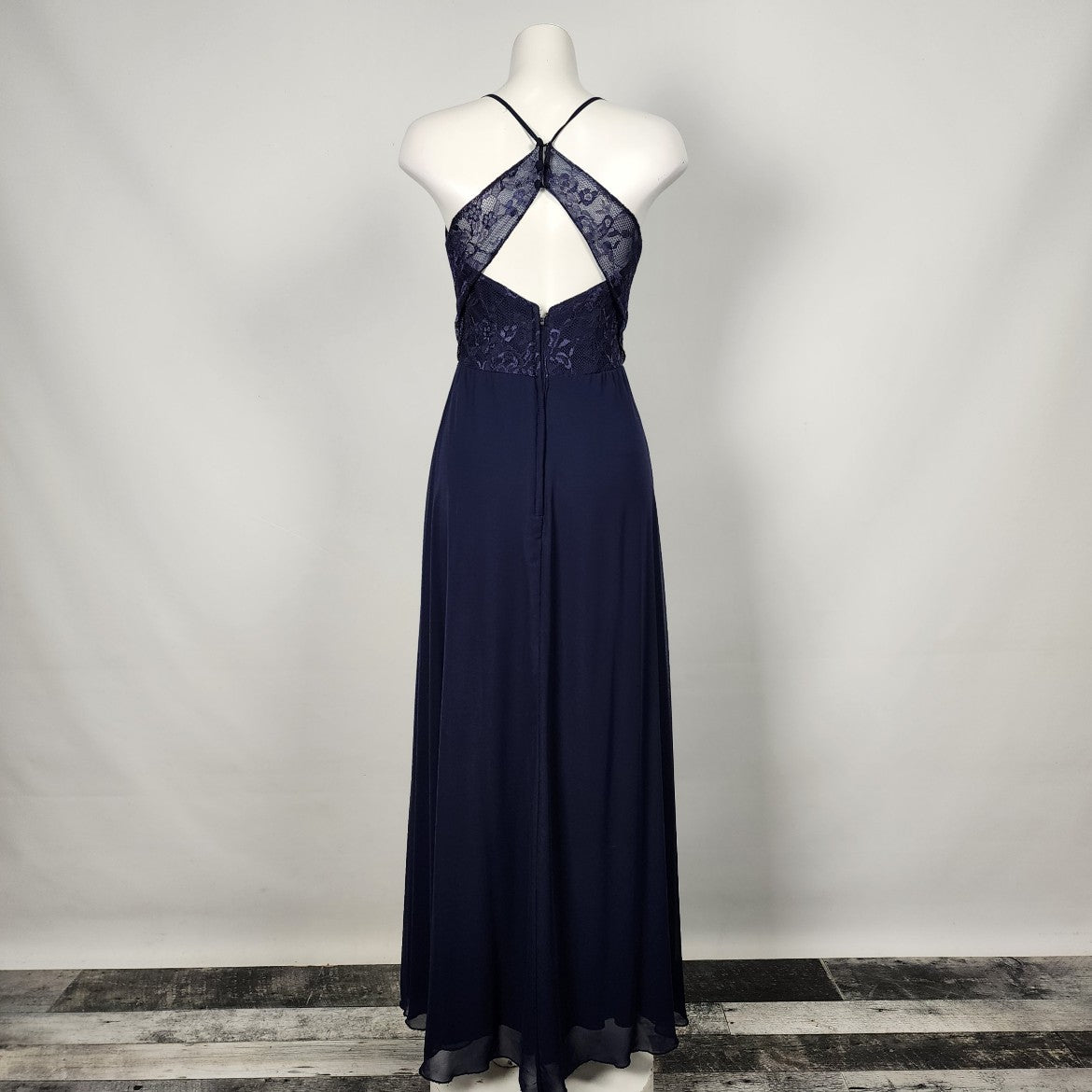 Morilee Madeline Gardner Navy Blue Lace Bridesmaids Event Dress Size S