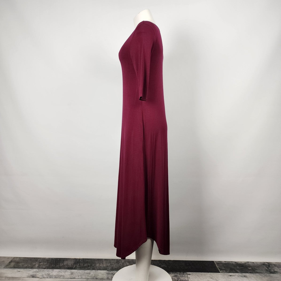 Gilmour Burgundy Jersey Midi Dress Size S