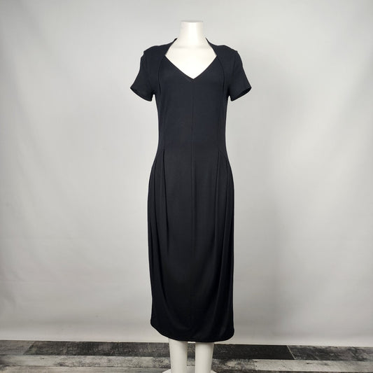 Black Knit Midi Dress Size S