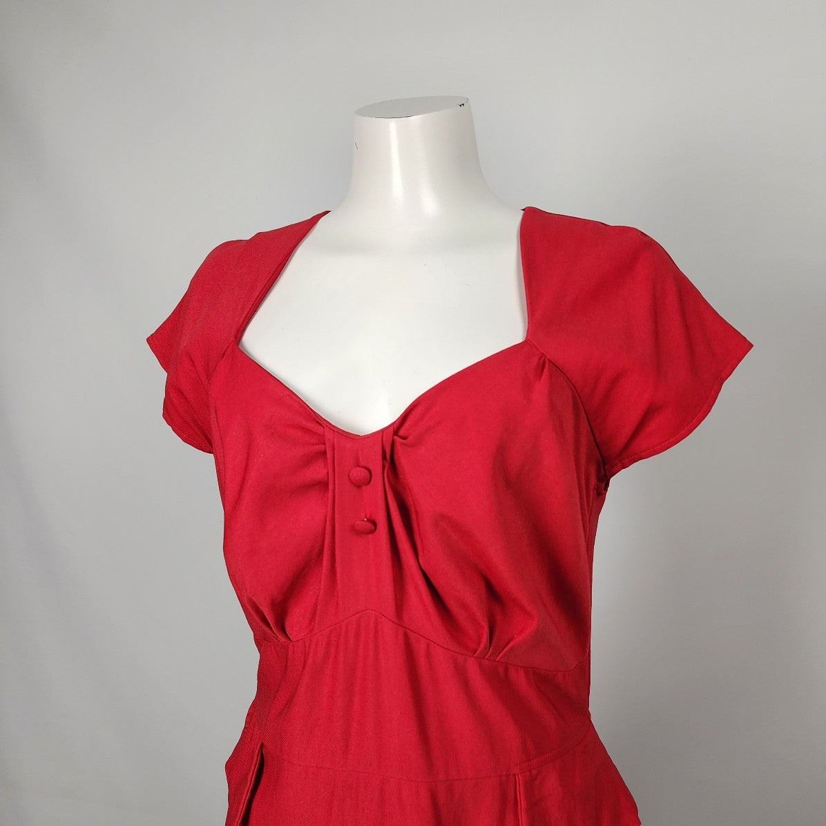 Stop Staring Red Wiggle Midi Dress Size S/M
