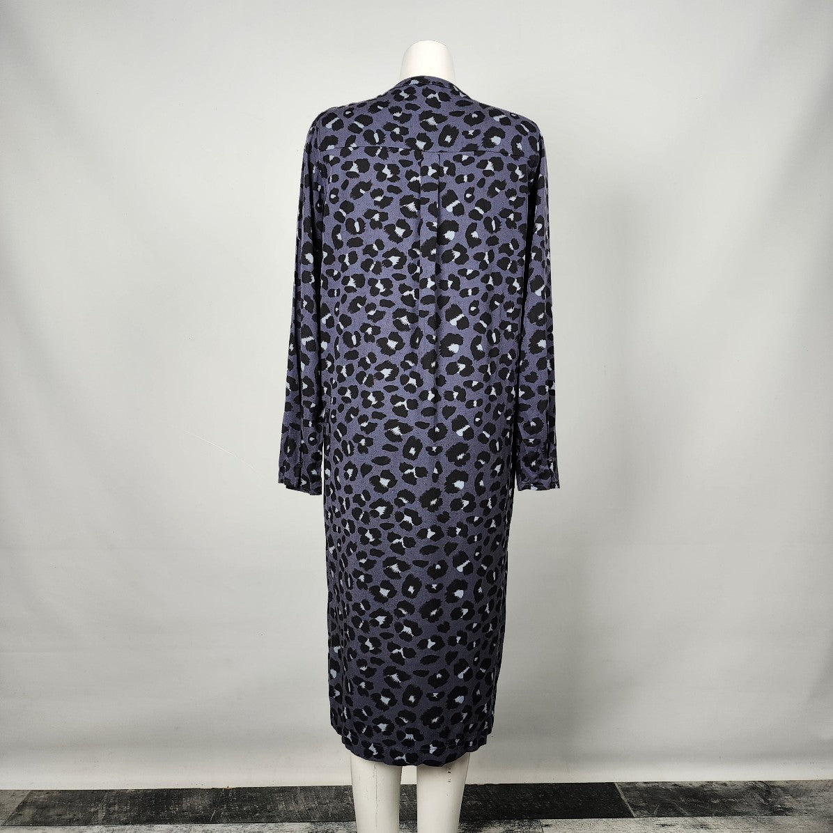 Sandwich Blue & Black Printed Long Sleeves Dress Size 8