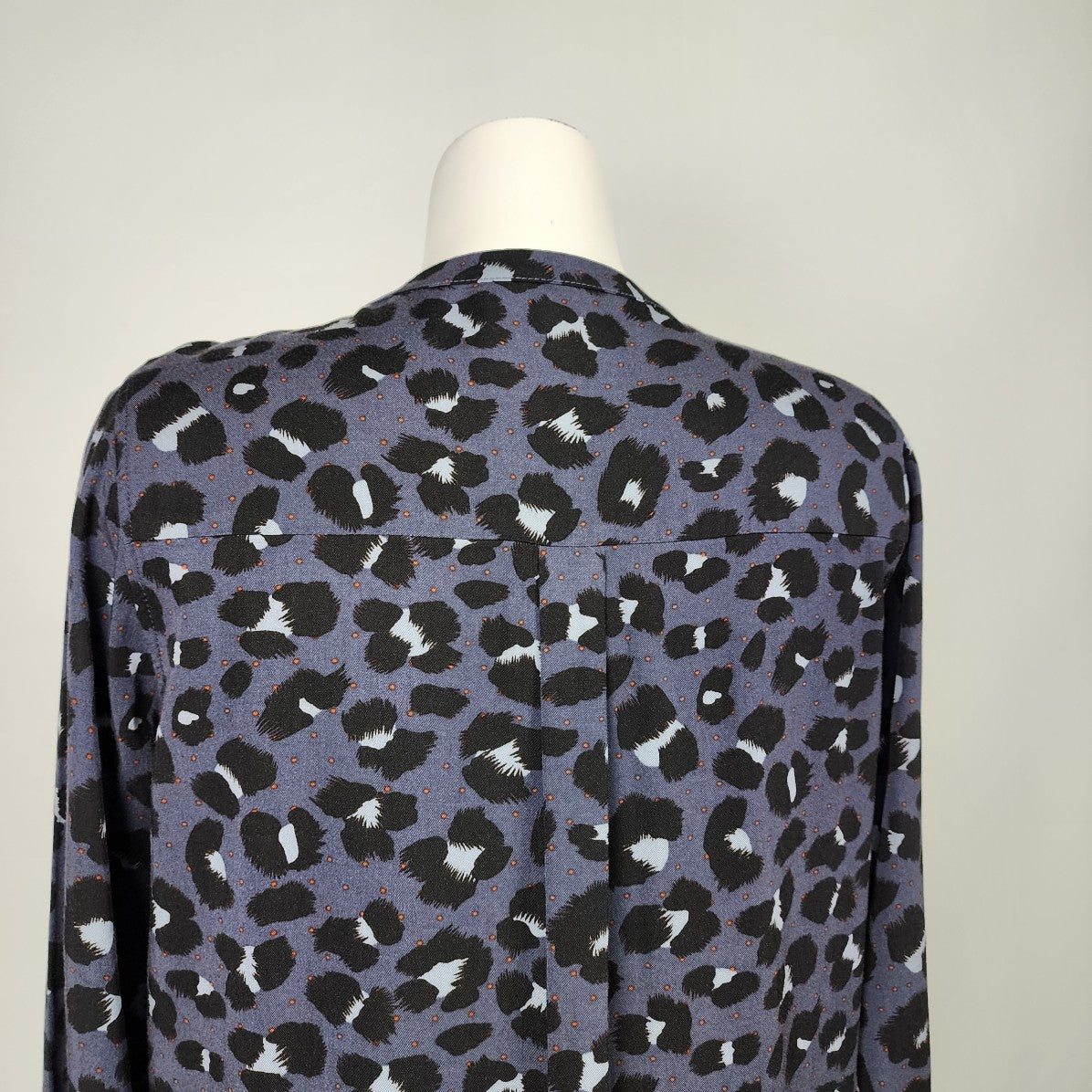 Sandwich Blue & Black Printed Long Sleeves Dress Size 8